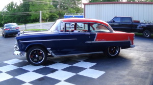 1955 chevy orange-blue new tires (12)