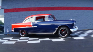 1955 chevy orange-blue new tires (20)