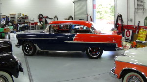 1955 chevy orange-blue new tires (3)