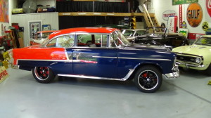 1955 chevy orange-blue new tires (6)