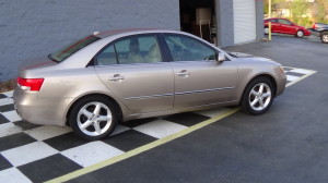 2008 Hyundai Sonata gold (5)